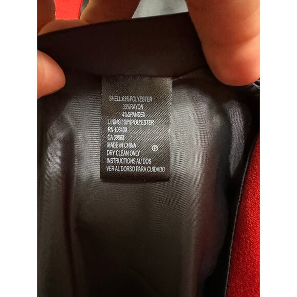 Tahari Arthur S. Levine Tomato Red Blazer Jacket Size 10 NWT - Picture 10 of 10